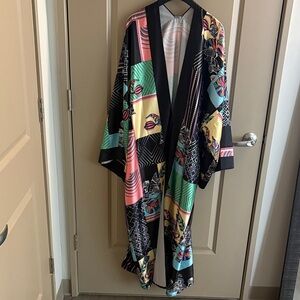 Colorful Geometric Kimono Robe